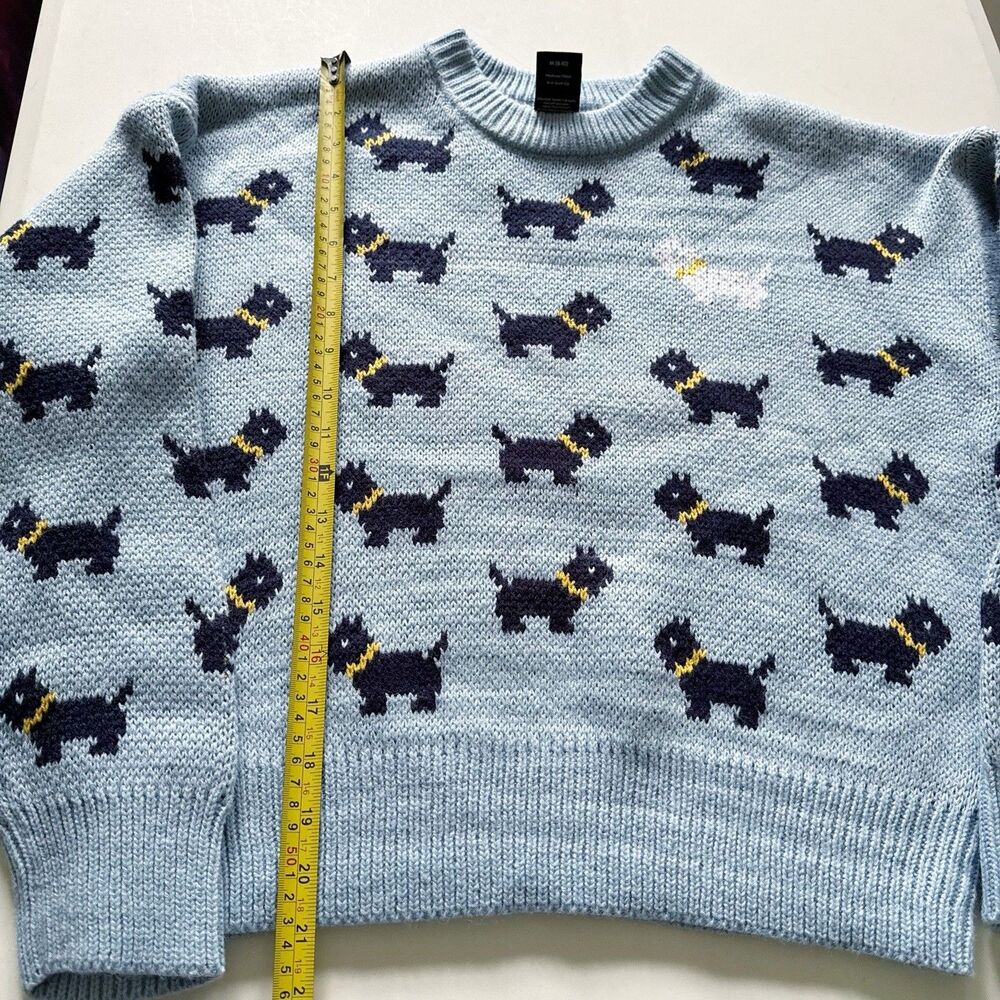 NEW Womens Blue No Boundaries Scottie Dog Stranger Things Sweater Size M (8-10) - Picture 10 of 12